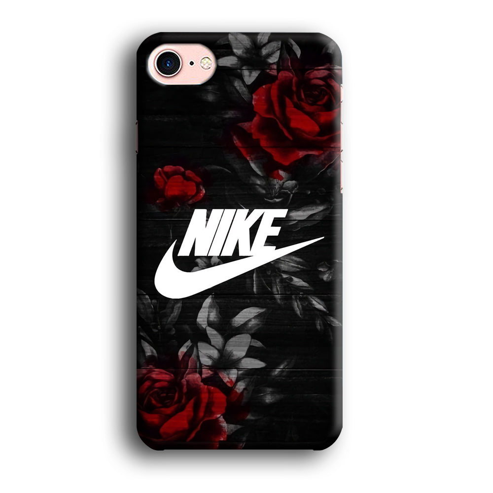 Nike Rose On Wood Pattern iPhone 8 Case