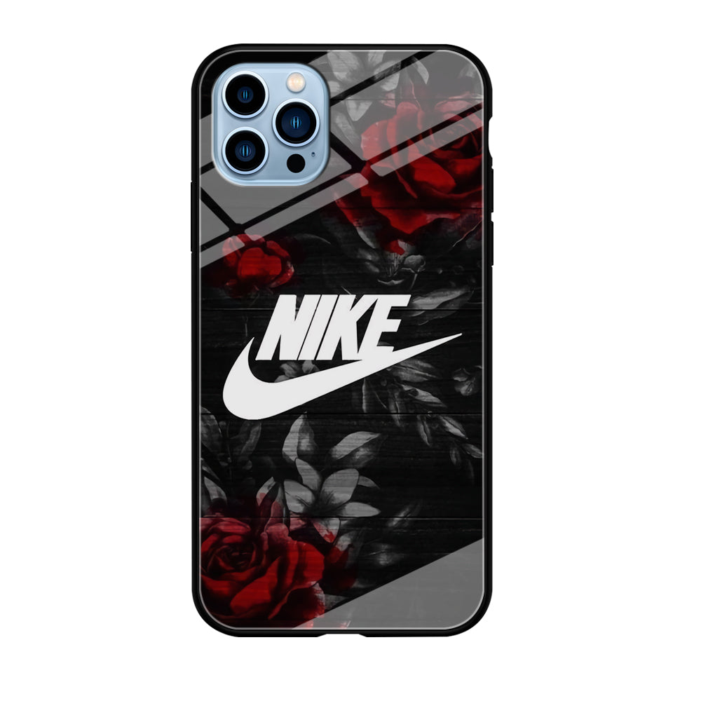 Nike Rose On Wood Pattern iPhone 12 Pro Max Case