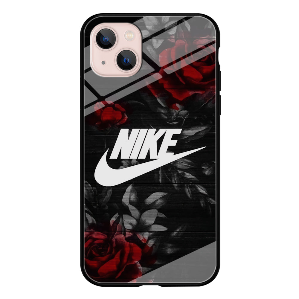 Nike Rose On Wood Pattern iPhone 13 Case