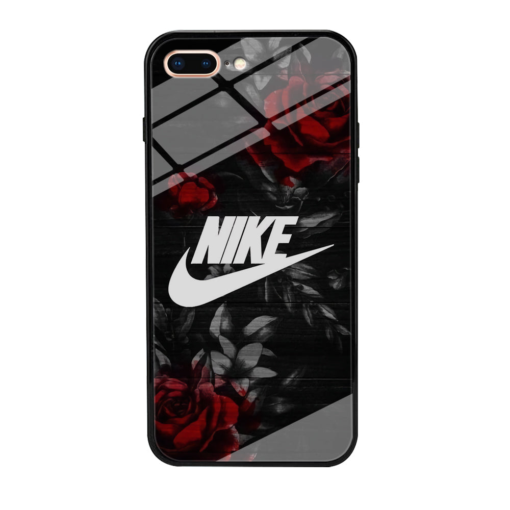 Nike Rose On Wood Pattern iPhone 8 Plus Case