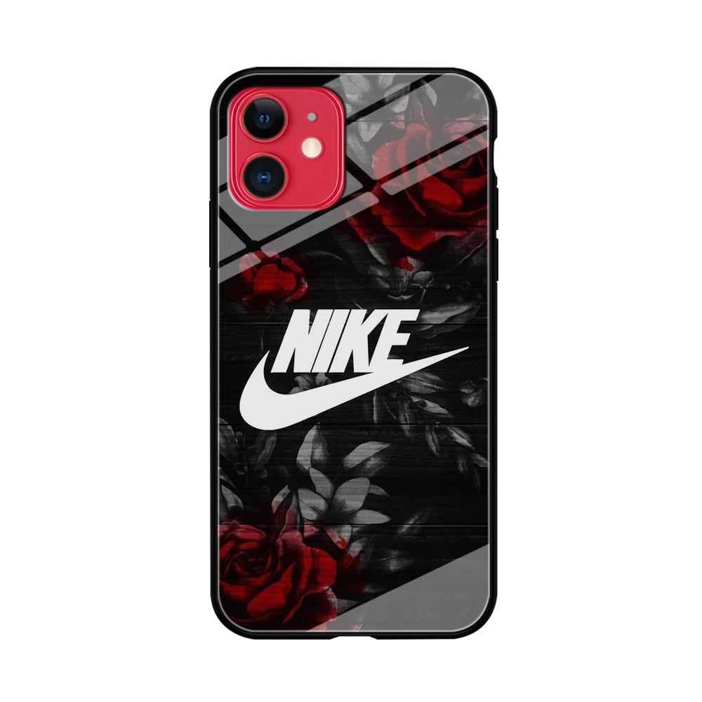 Nike Rose On Wood Pattern iPhone 11 Case