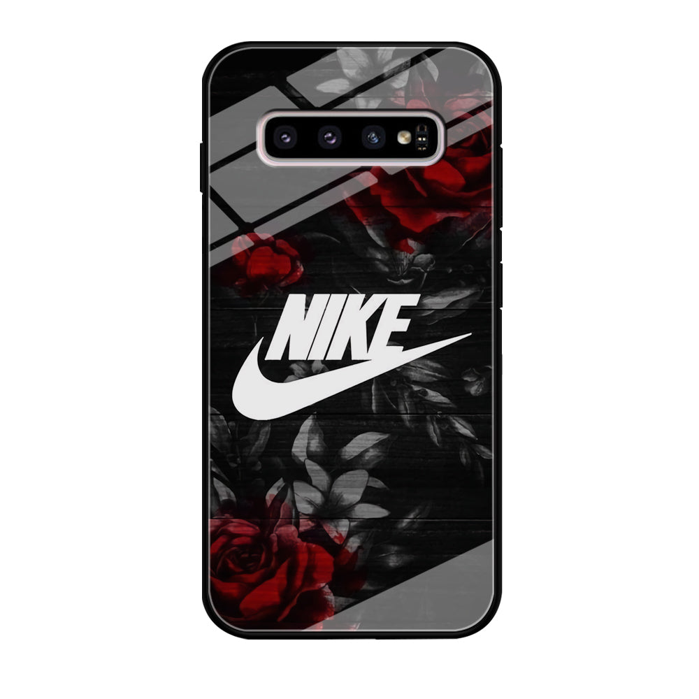 Nike Rose On Wood Pattern Samsung Galaxy S10 Case