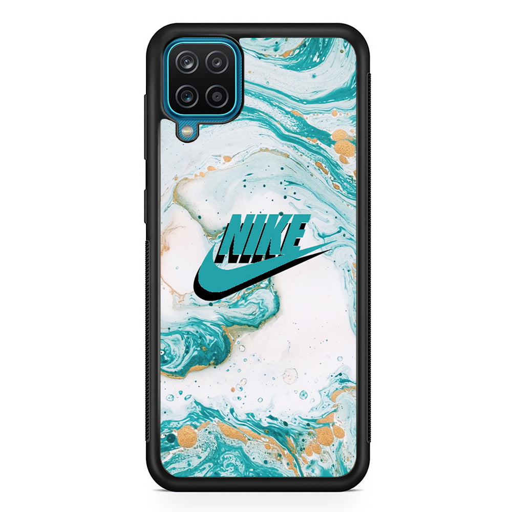 Nike Shadow in Blue Marble Samsung Galaxy A12 Case