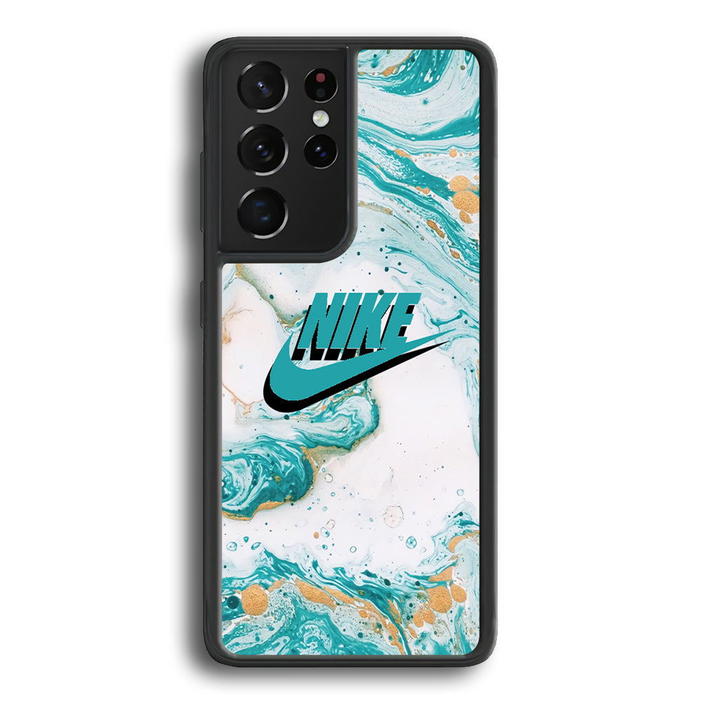 Nike Shadow in Blue Marble Samsung Galaxy S21 Ultra Case