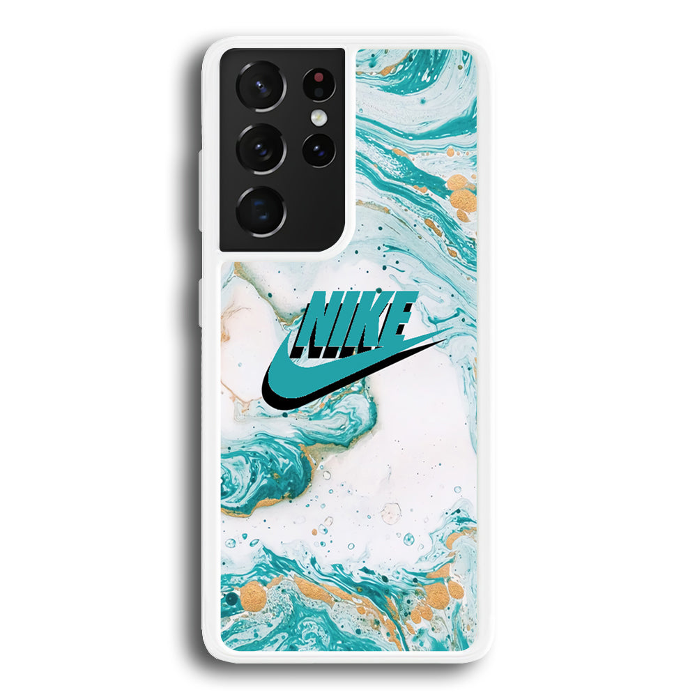 Nike Shadow in Blue Marble Samsung Galaxy S21 Ultra Case