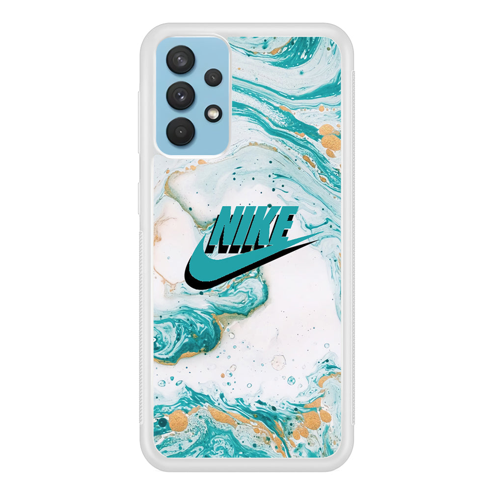 Nike Shadow in Blue Marble Samsung Galaxy A32 Case