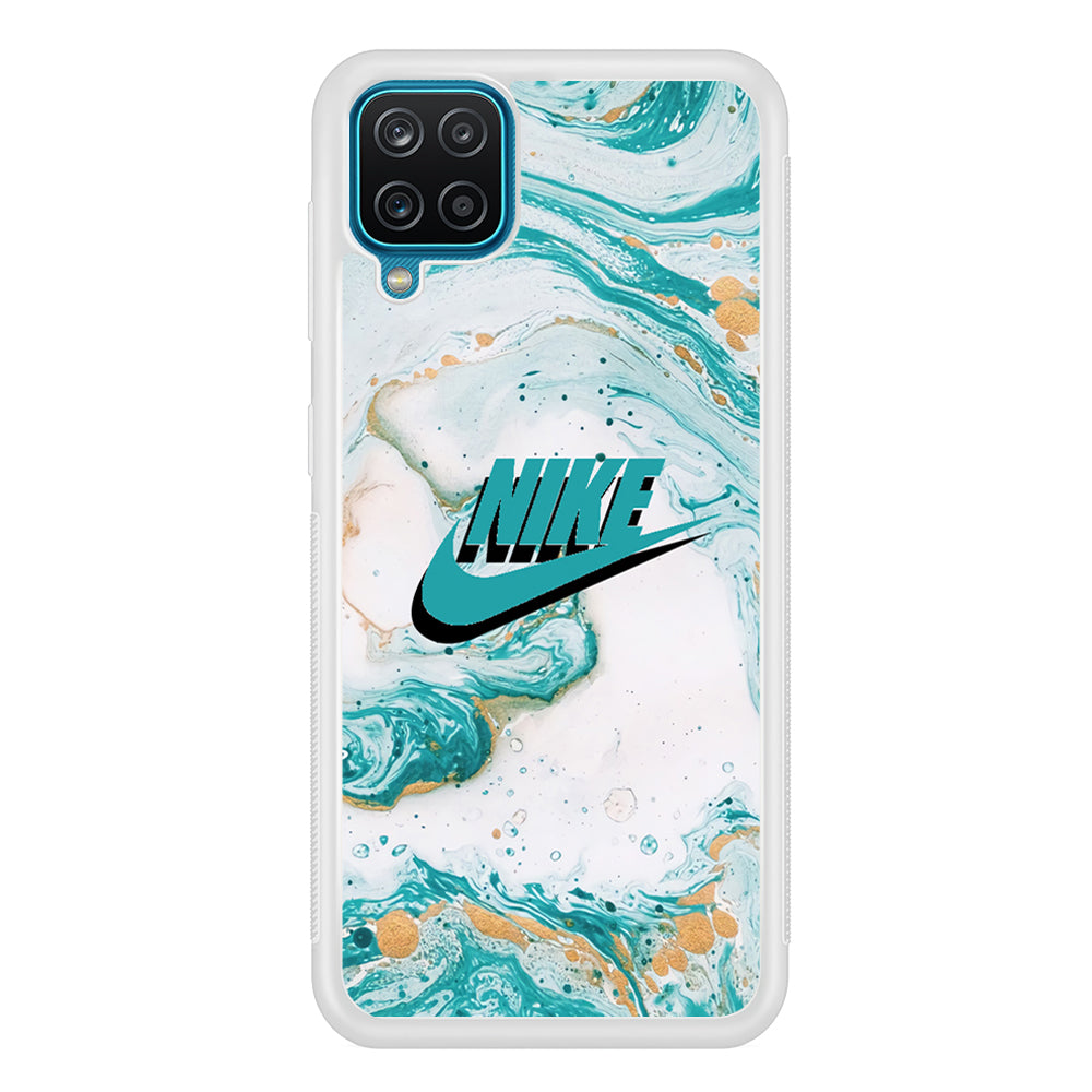 Nike Shadow in Blue Marble Samsung Galaxy A12 Case