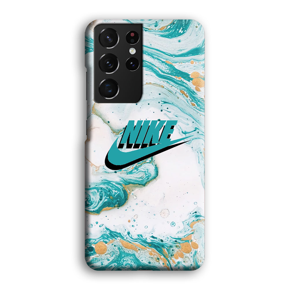 Nike Shadow in Blue Marble Samsung Galaxy S21 Ultra Case