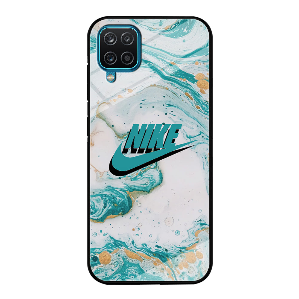 Nike Shadow in Blue Marble Samsung Galaxy A12 Case