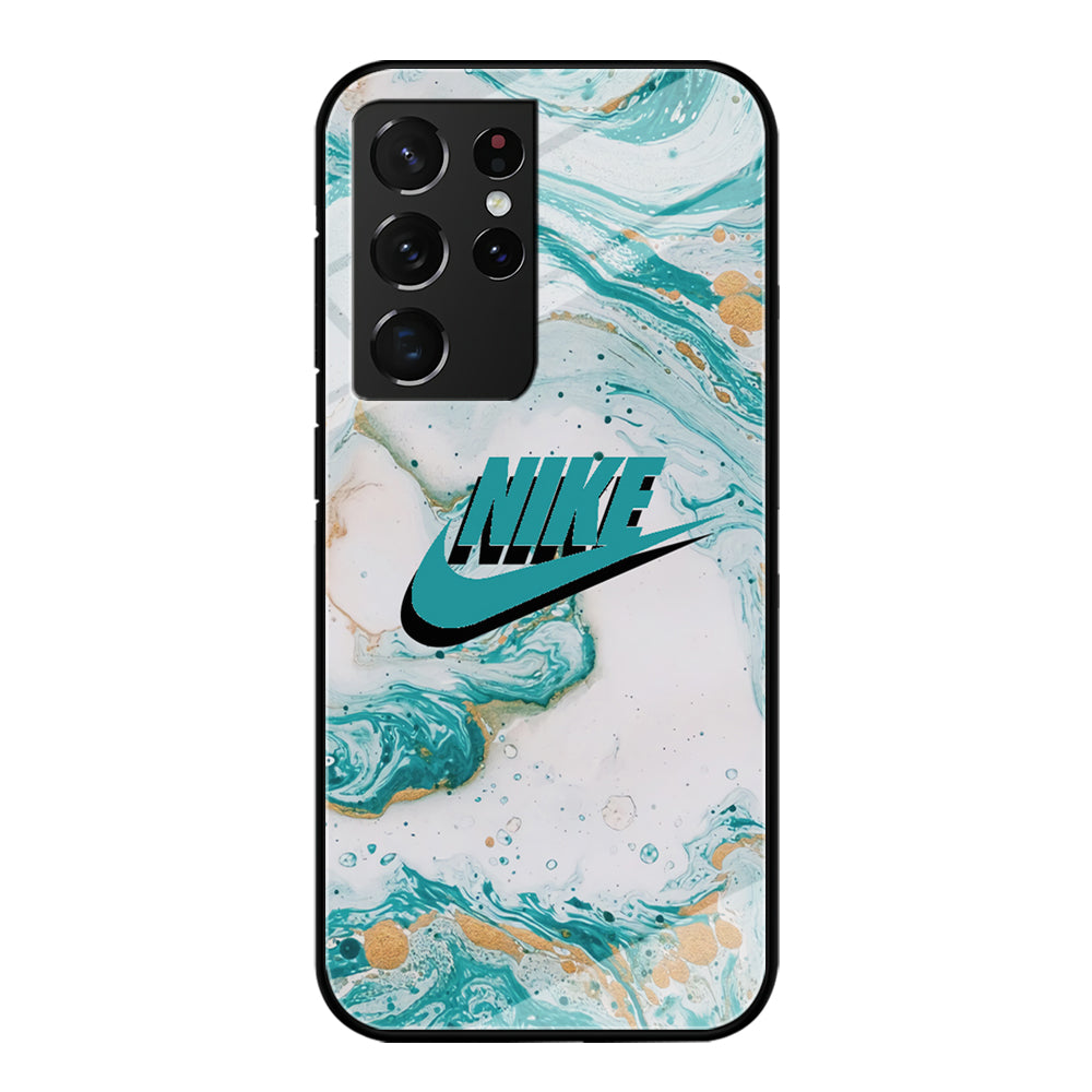 Nike Shadow in Blue Marble Samsung Galaxy S21 Ultra Case