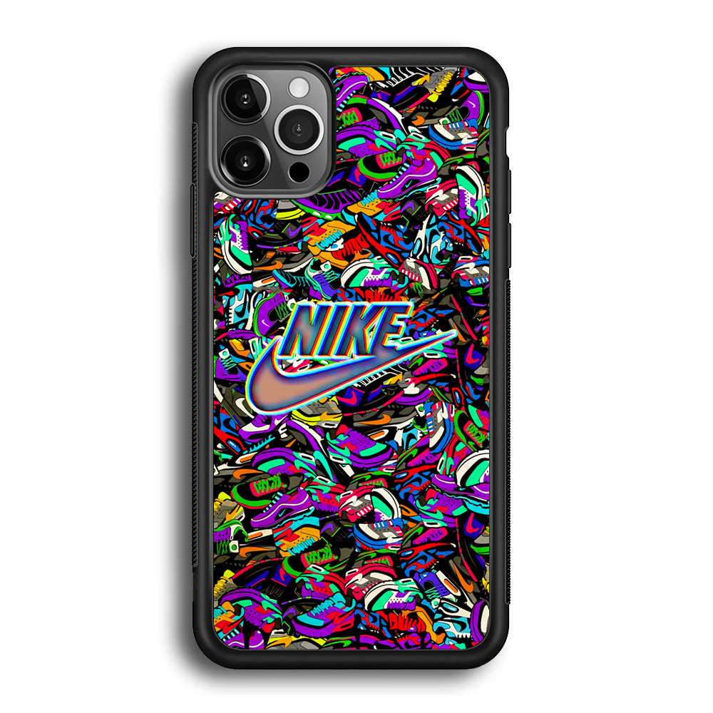 Nike Shiny Emblem in Doodle Art iPhone 12 Pro Case