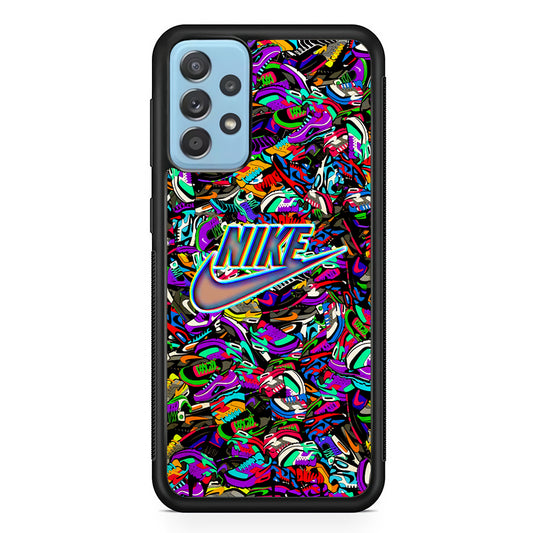 Nike Shiny Emblem in Doodle Art Samsung Galaxy A72 Case
