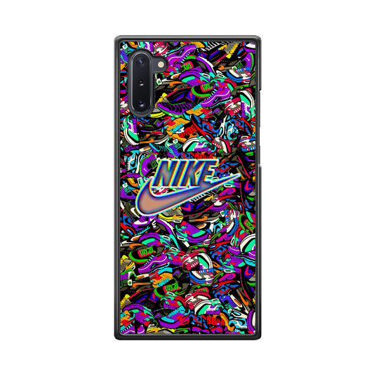 Nike Shiny Emblem in Doodle Art Samsung Galaxy Note 10 Case