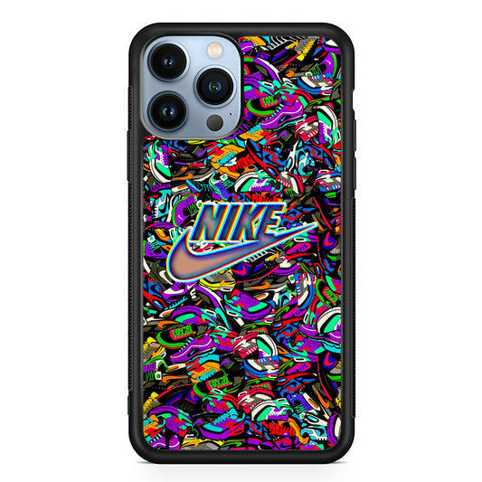 Nike Shiny Emblem in Doodle Art iPhone 13 Pro Max Case