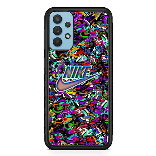 Nike Shiny Emblem in Doodle Art Samsung Galaxy A32 Case
