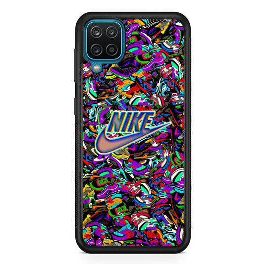 Nike Shiny Emblem in Doodle Art Samsung Galaxy A12 Case