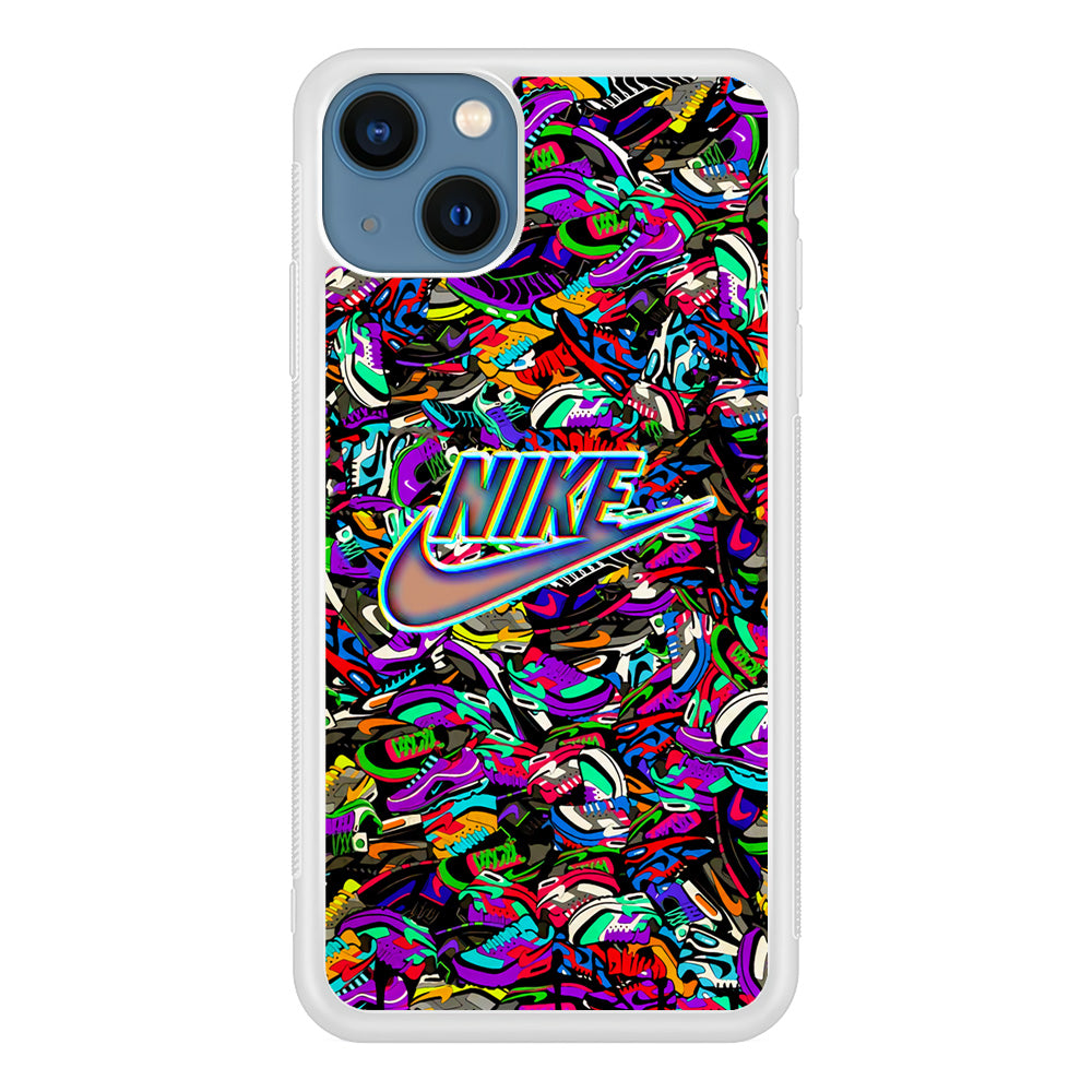 Nike Shiny Emblem in Doodle Art iPhone 13 Case