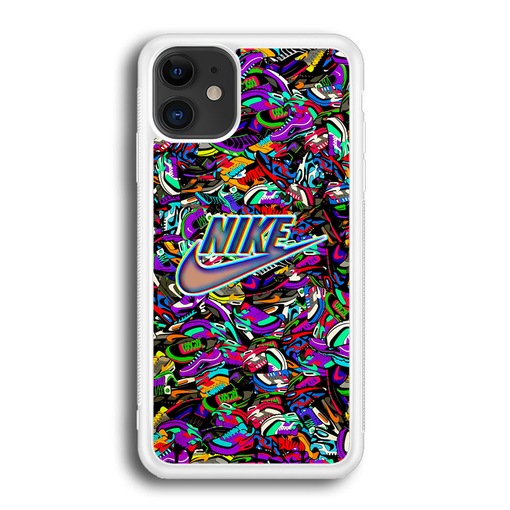 Nike Shiny Emblem in Doodle Art iPhone 12 Case