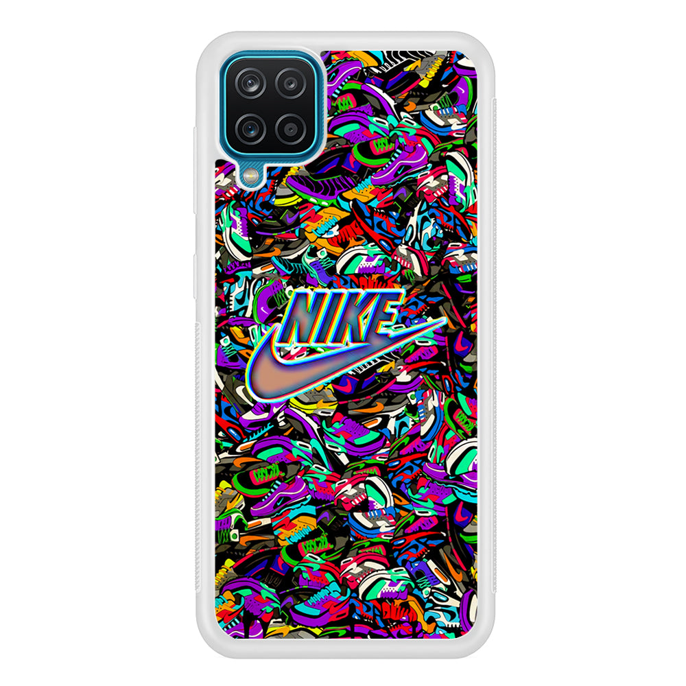 Nike Shiny Emblem in Doodle Art Samsung Galaxy A12 Case