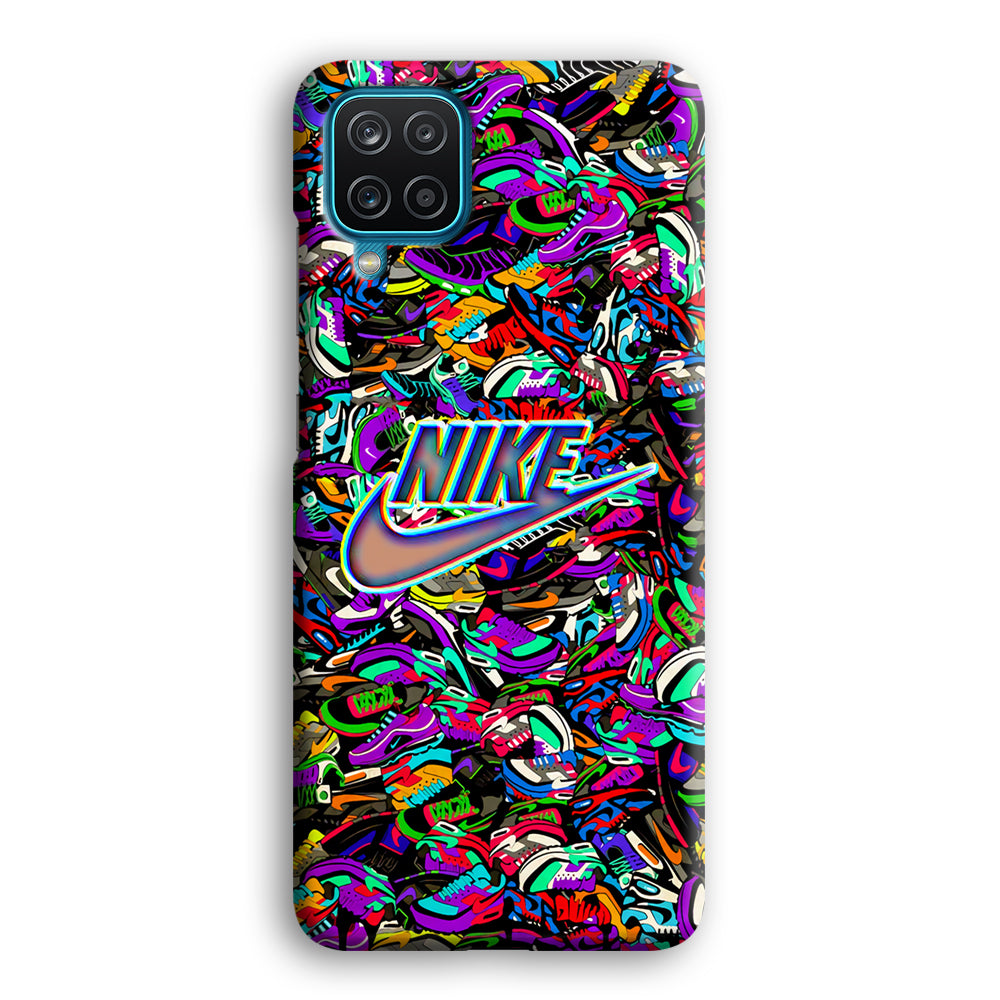 Nike Shiny Emblem in Doodle Art Samsung Galaxy A12 Case