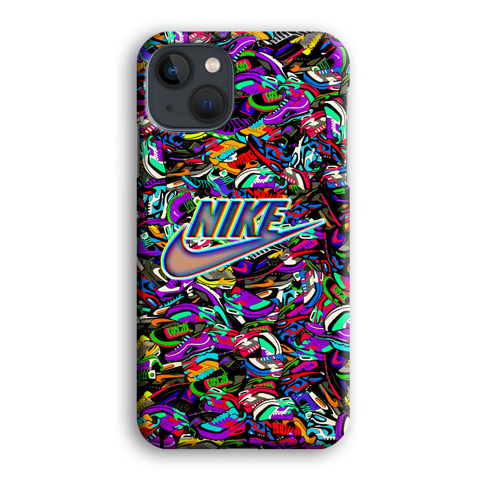 Nike Shiny Emblem in Doodle Art iPhone 13 Case