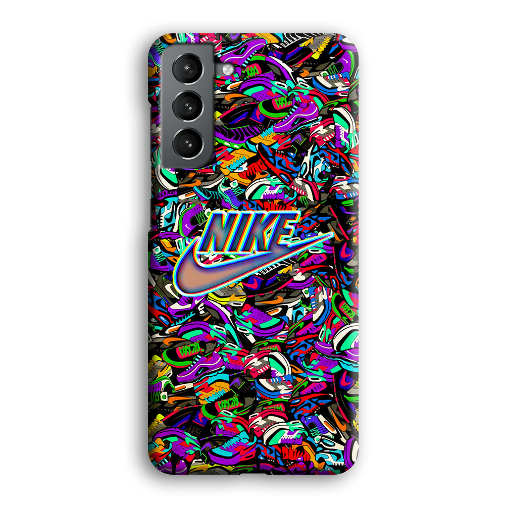 Nike Shiny Emblem in Doodle Art Samsung Galaxy S21 Case