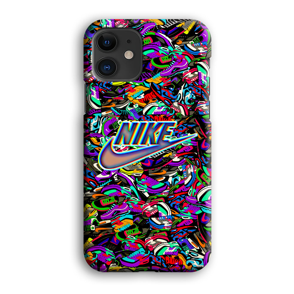 Nike Shiny Emblem in Doodle Art iPhone 12 Case