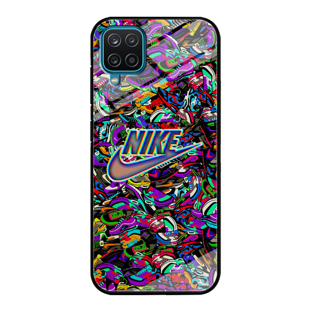 Nike Shiny Emblem in Doodle Art Samsung Galaxy A12 Case