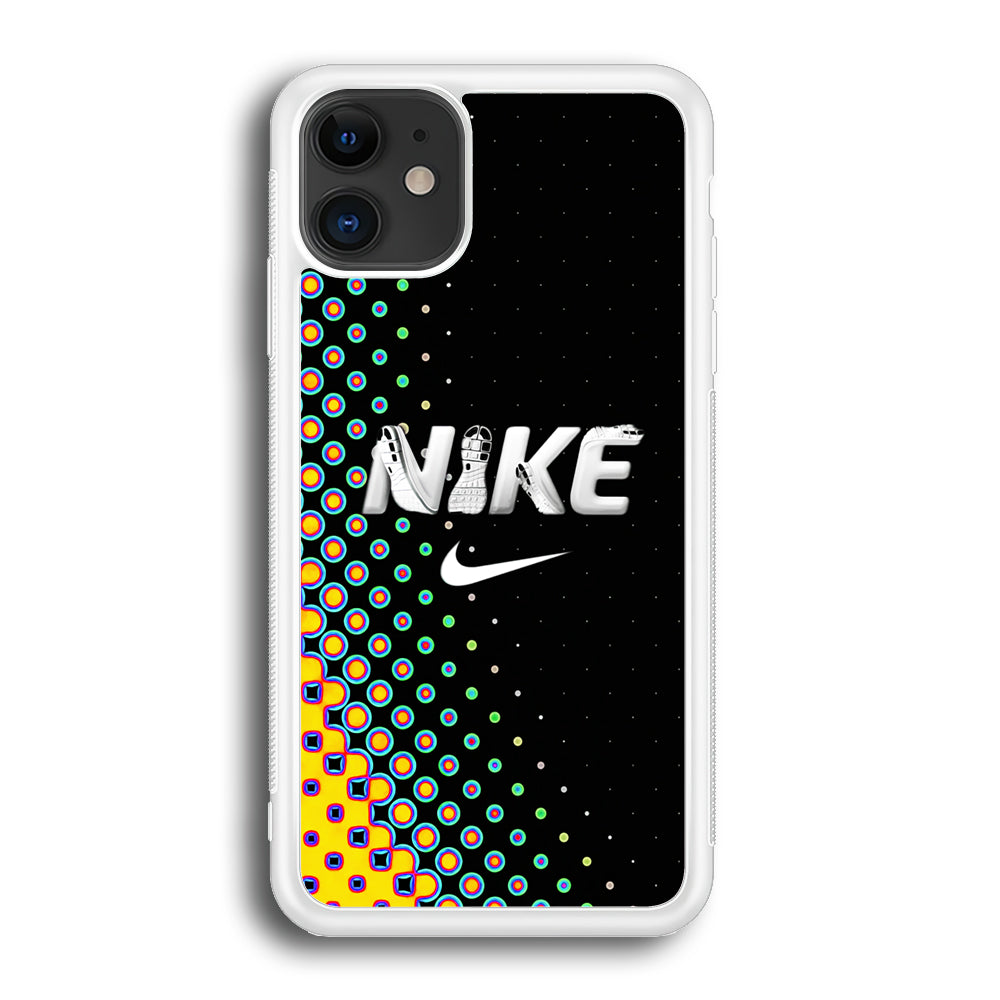 Nike Shoes Word Dot Pattern iPhone 12 Case