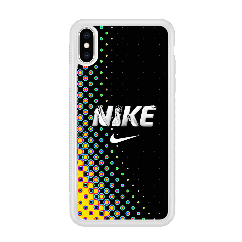 Nike Shoes Word Dot Pattern iPhone X Case