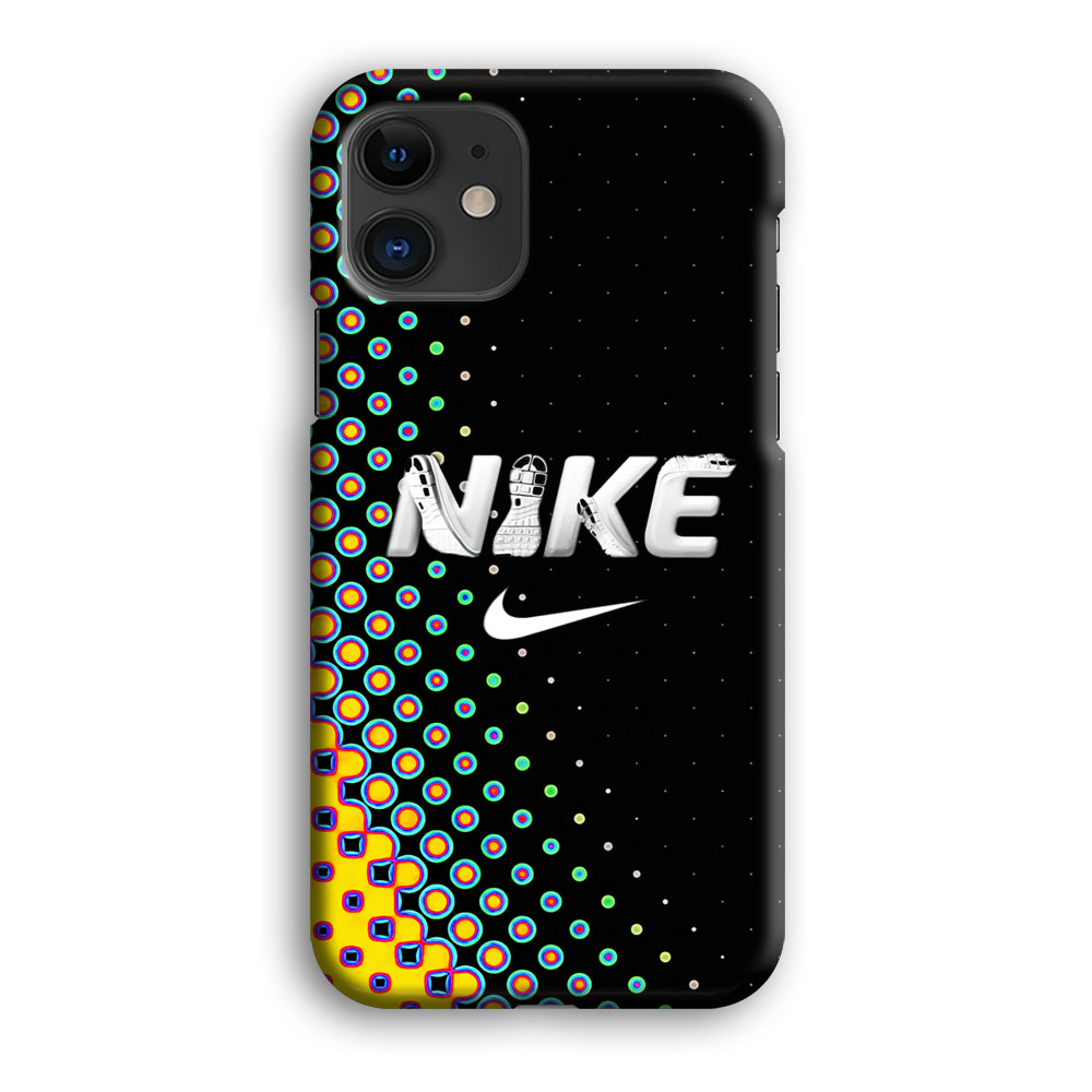 Nike Shoes Word Dot Pattern iPhone 12 Case