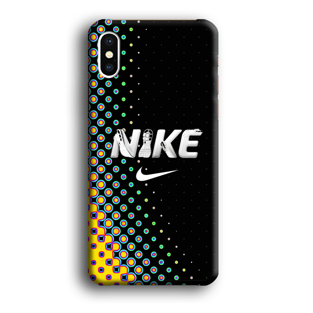 Nike Shoes Word Dot Pattern iPhone XS Case