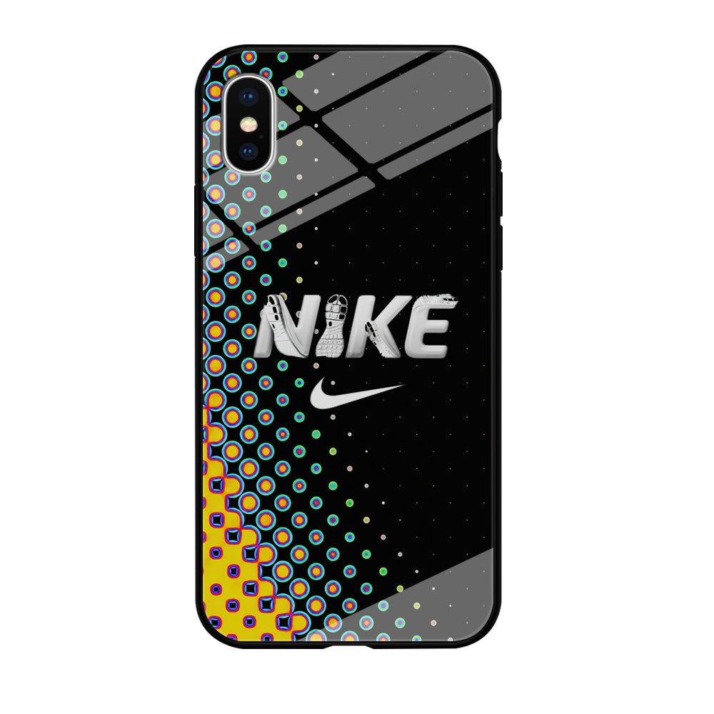 Nike Shoes Word Dot Pattern iPhone X Case