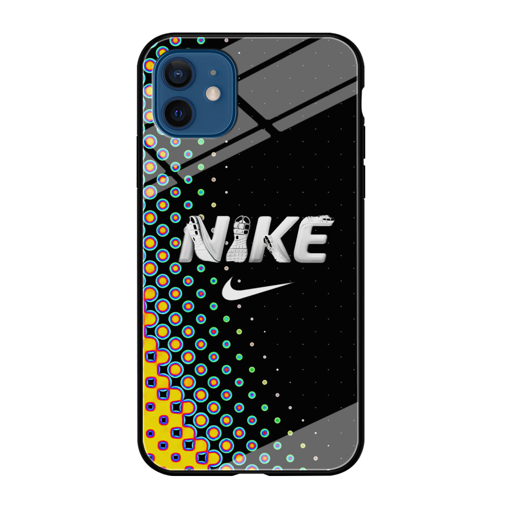 Nike Shoes Word Dot Pattern iPhone 12 Case