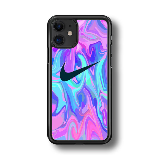 Nike Soft Marble Navy Logo iPhone 11 Case