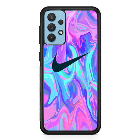Nike Soft Marble Navy Logo Samsung Galaxy A32 Case