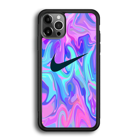 Nike Soft Marble Navy Logo iPhone 12 Pro Case