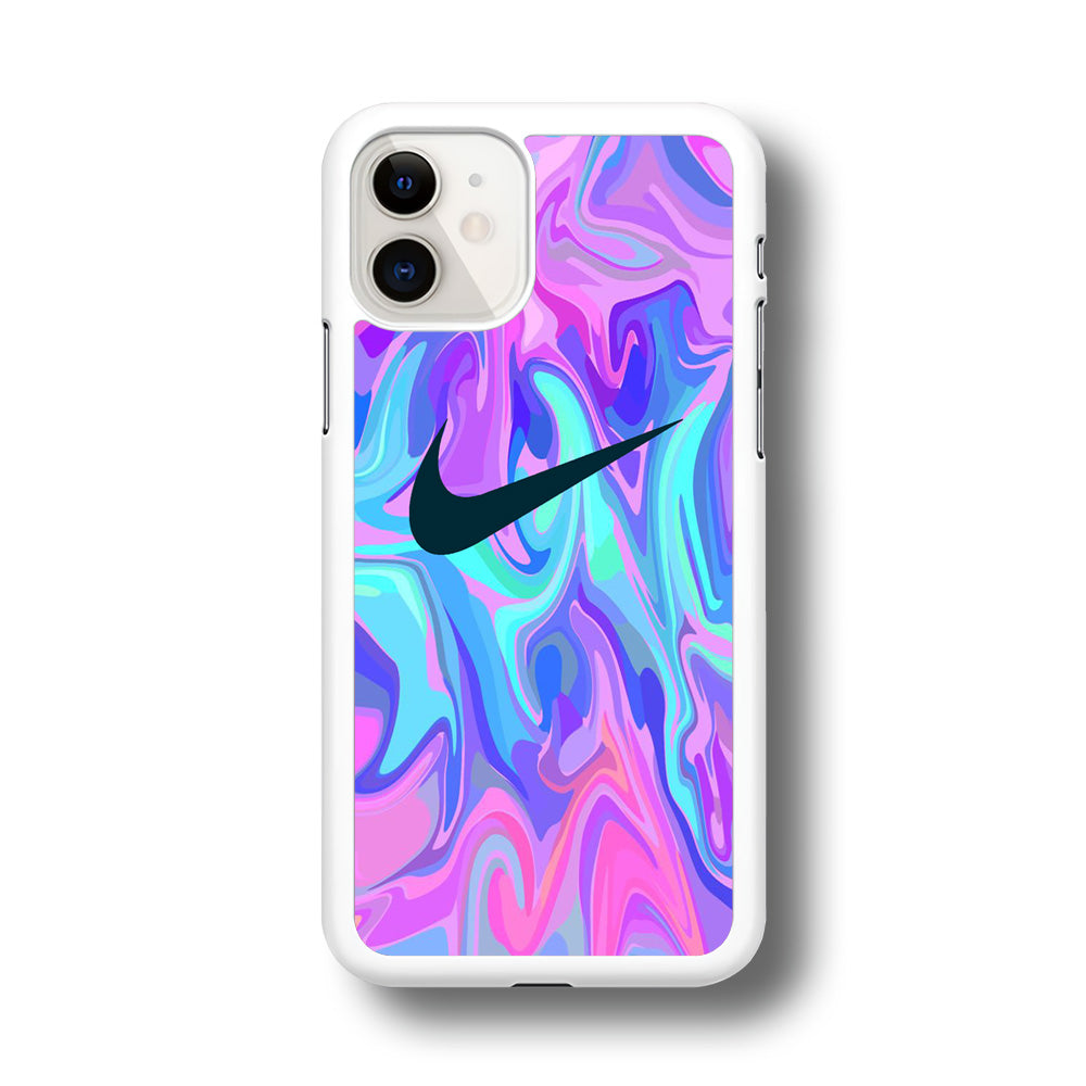 Nike Soft Marble Navy Logo iPhone 11 Case