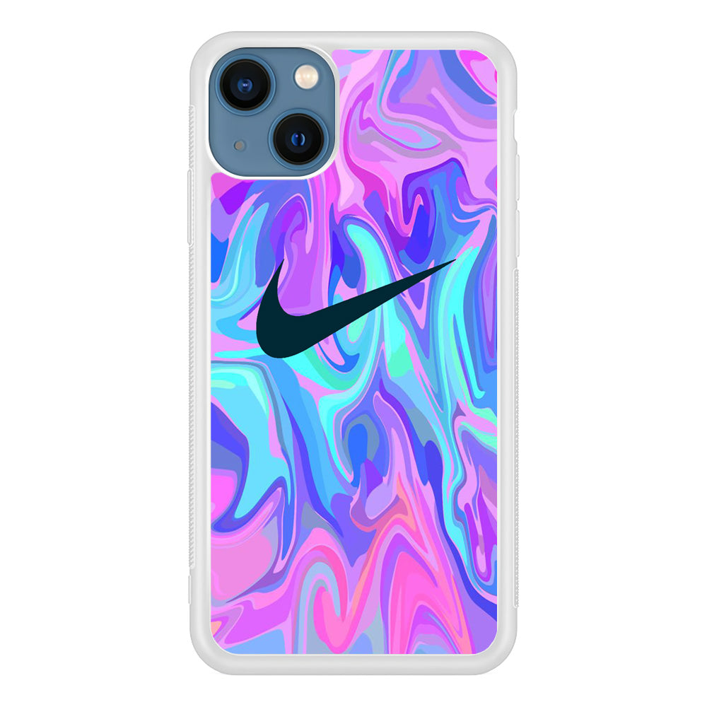 Nike Soft Marble Navy Logo iPhone 13 Case