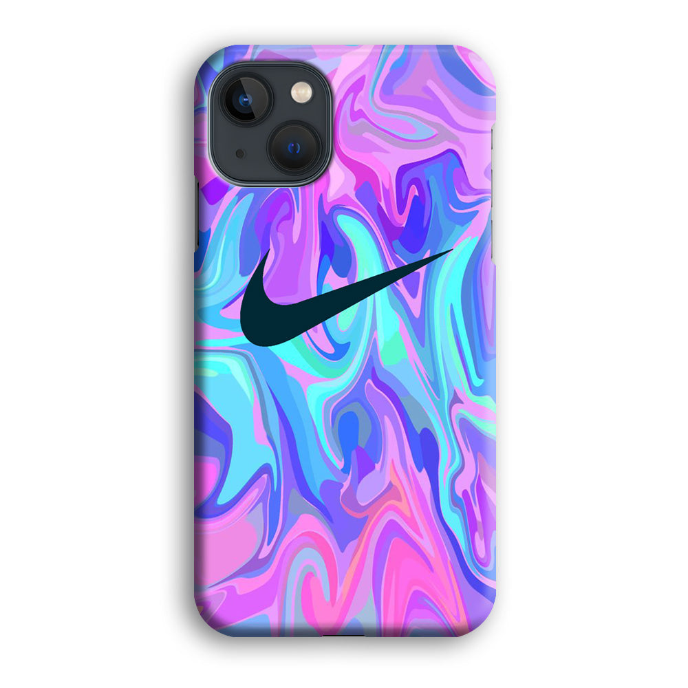 Nike Soft Marble Navy Logo iPhone 13 Case