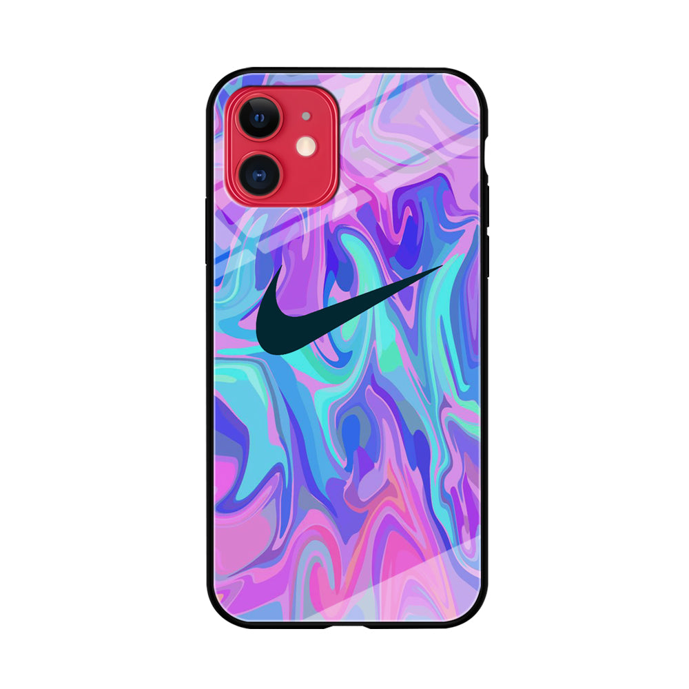 Nike Soft Marble Navy Logo iPhone 11 Case