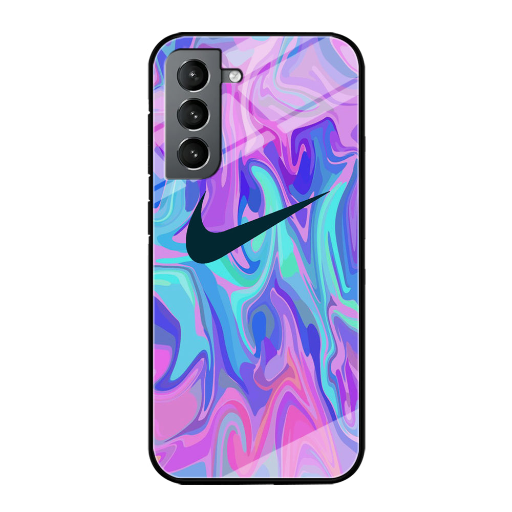 Nike Soft Marble Navy Logo Samsung Galaxy S21 Case