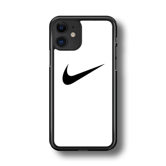 Nike White Milk Black Logo iPhone 11 Case