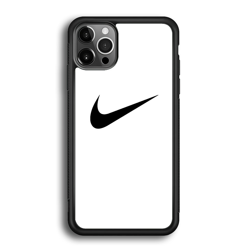 Nike White Milk Black Logo iPhone 12 Pro Case