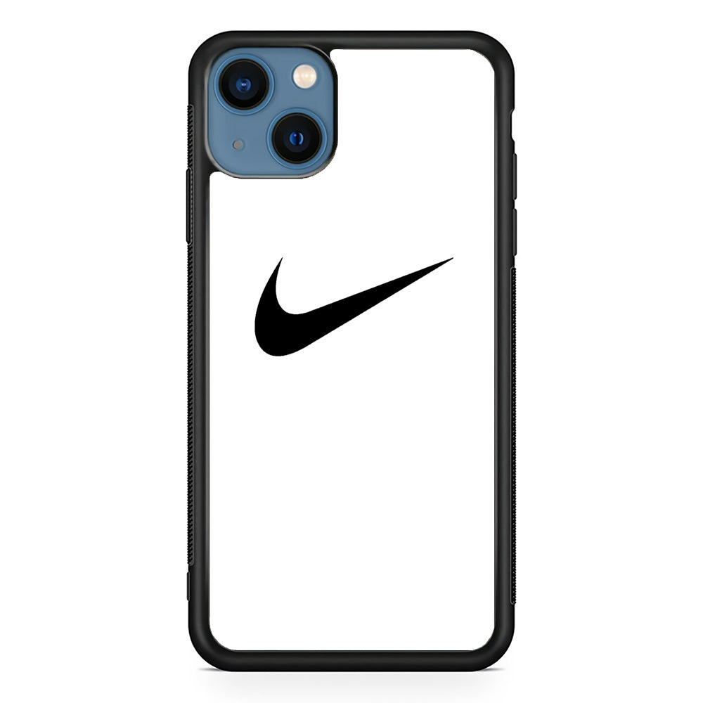 Nike White Milk Black Logo iPhone 13 Case