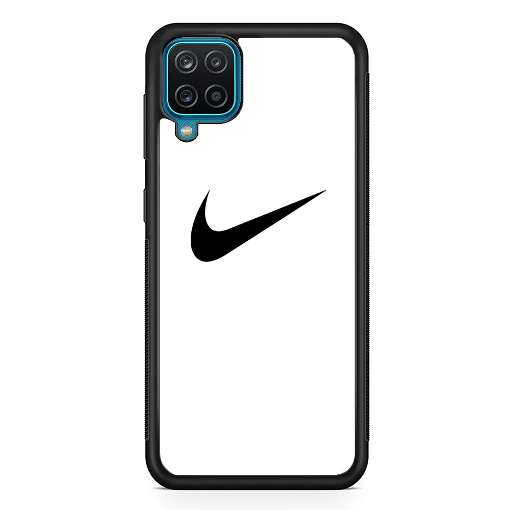 Nike White Milk Black Logo Samsung Galaxy A12 Case