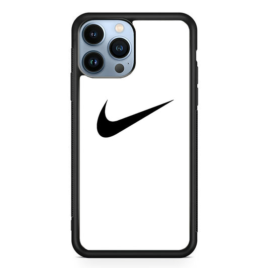 Nike White Milk Black Logo iPhone 13 Pro Max Case