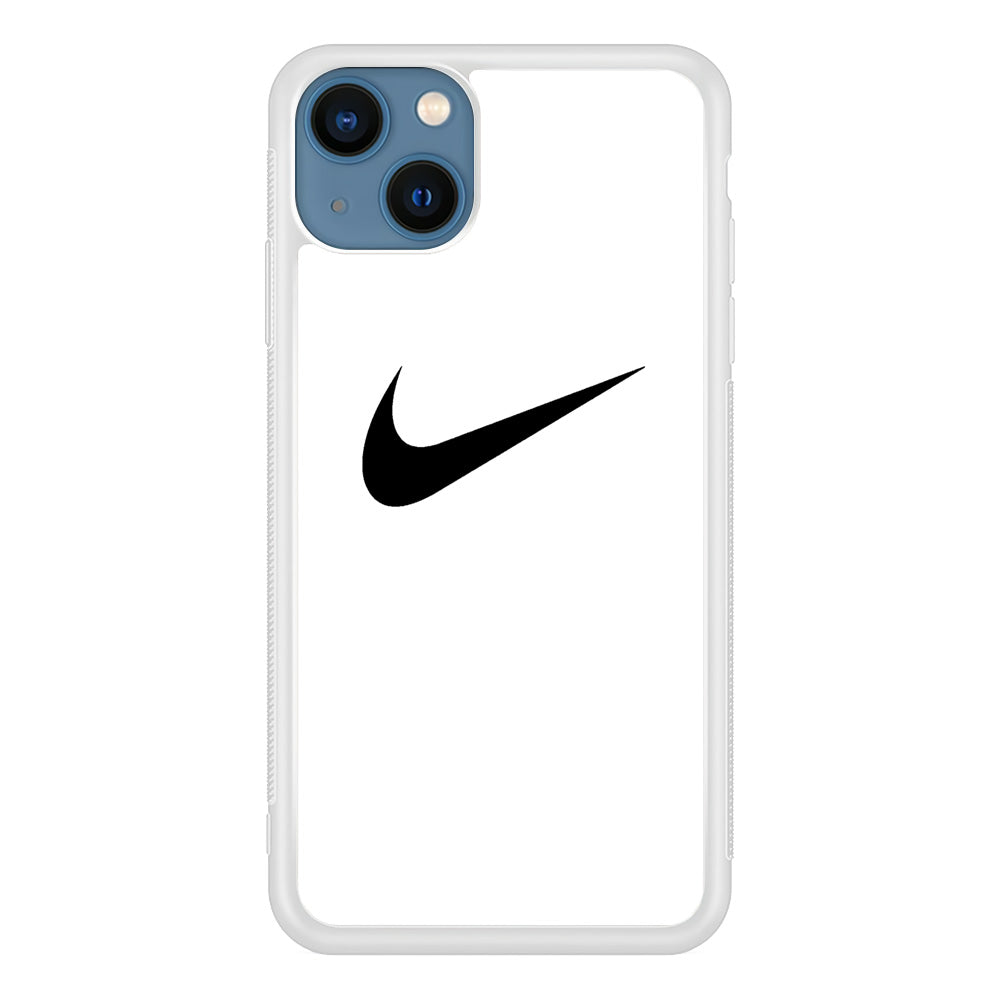 Nike White Milk Black Logo iPhone 13 Case