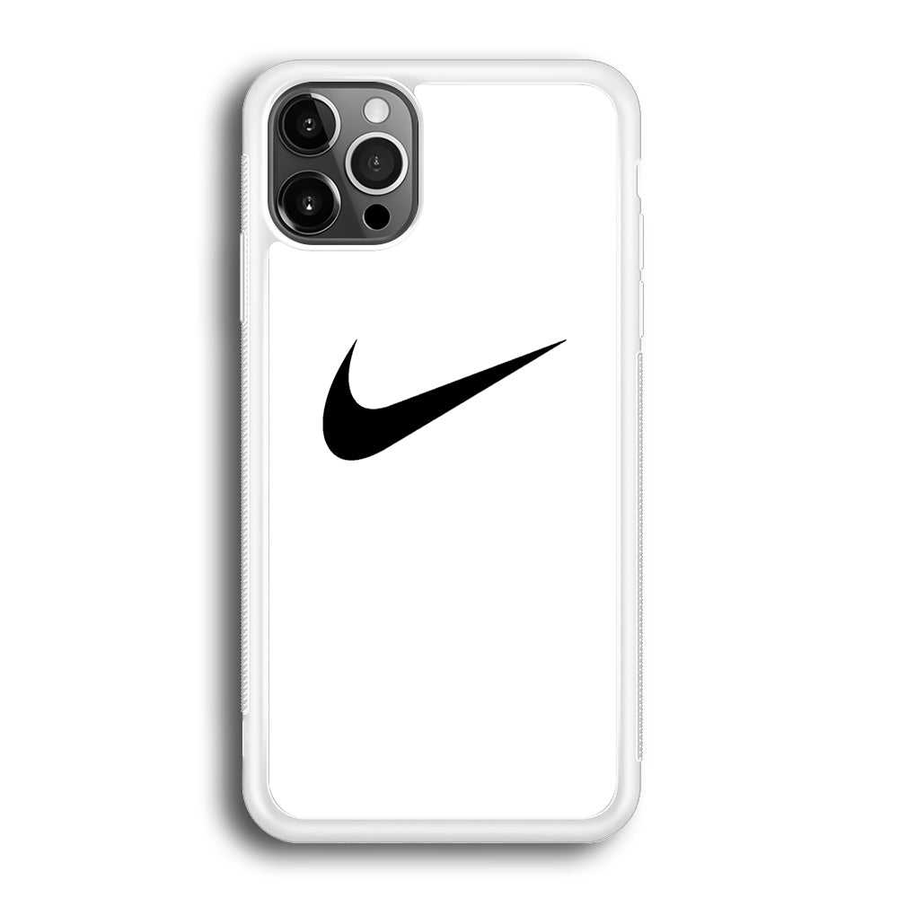 Nike White Milk Black Logo iPhone 12 Pro Case