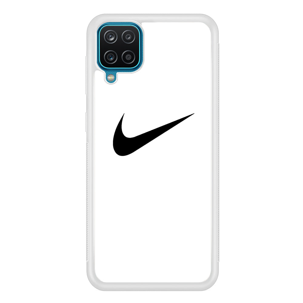 Nike White Milk Black Logo Samsung Galaxy A12 Case